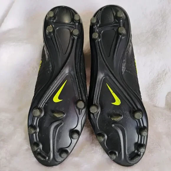 Nike Hypervenom Phelon II FG Soccer Cleats Black Neon Yellow 749893-001 Size 8.5 - Picture 15 of 16